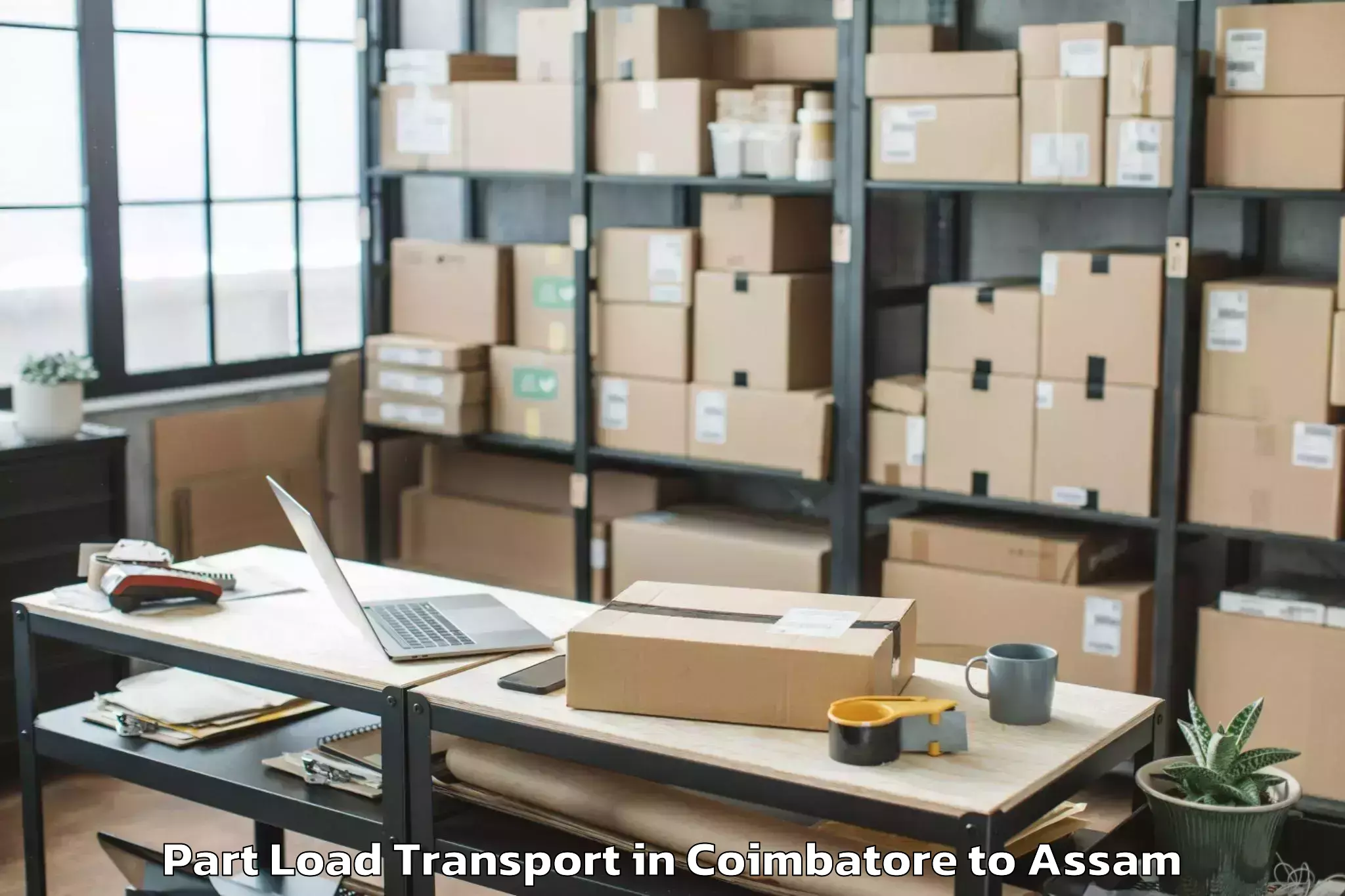 Get Coimbatore to Bijni Part Load Transport